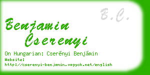 benjamin cserenyi business card